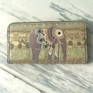 Sakroots Bags Sakroots Vegan Wallet Pastel Elephant Design
